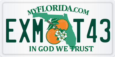 FL license plate EXMT43