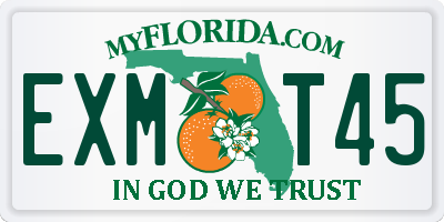 FL license plate EXMT45