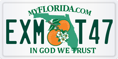 FL license plate EXMT47