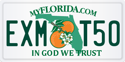 FL license plate EXMT50