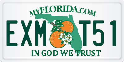 FL license plate EXMT51