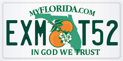 FL license plate EXMT52