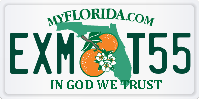 FL license plate EXMT55