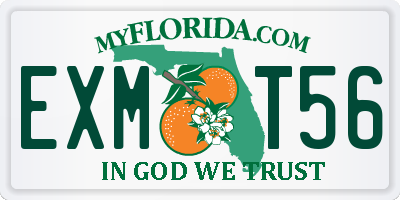 FL license plate EXMT56