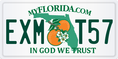 FL license plate EXMT57