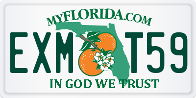 FL license plate EXMT59