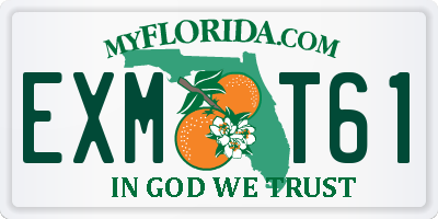 FL license plate EXMT61