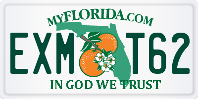 FL license plate EXMT62
