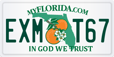 FL license plate EXMT67