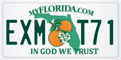 FL license plate EXMT71