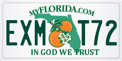 FL license plate EXMT72