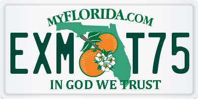 FL license plate EXMT75