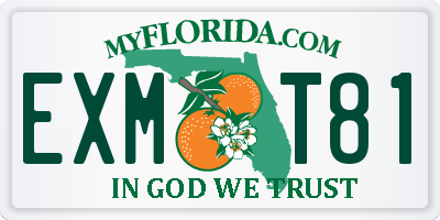 FL license plate EXMT81