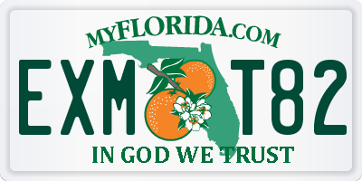FL license plate EXMT82