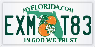 FL license plate EXMT83