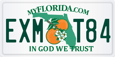 FL license plate EXMT84