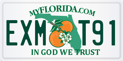 FL license plate EXMT91