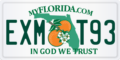 FL license plate EXMT93