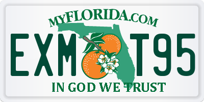 FL license plate EXMT95