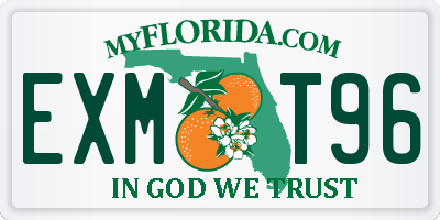FL license plate EXMT96