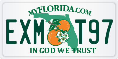 FL license plate EXMT97