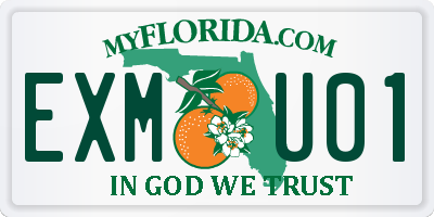 FL license plate EXMU01