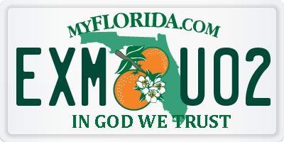 FL license plate EXMU02