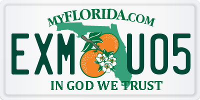 FL license plate EXMU05