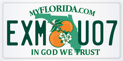 FL license plate EXMU07