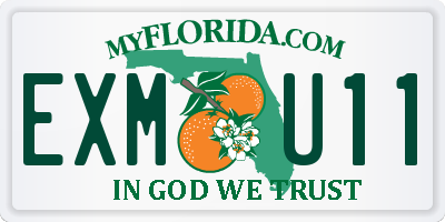FL license plate EXMU11