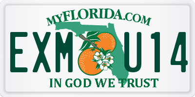 FL license plate EXMU14