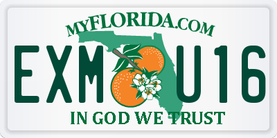FL license plate EXMU16