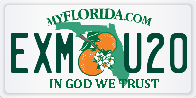FL license plate EXMU20