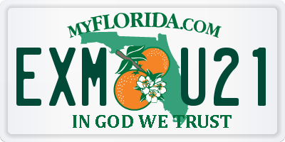 FL license plate EXMU21