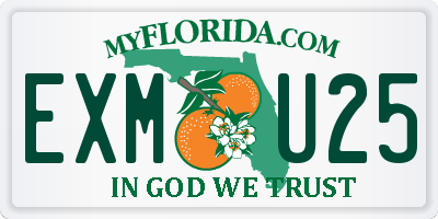 FL license plate EXMU25