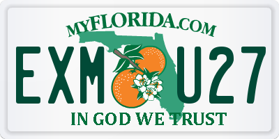 FL license plate EXMU27