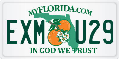 FL license plate EXMU29
