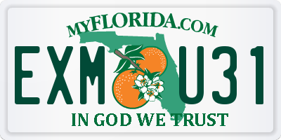 FL license plate EXMU31