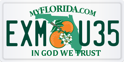 FL license plate EXMU35