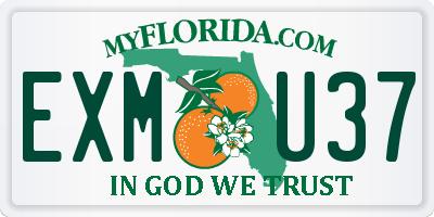 FL license plate EXMU37