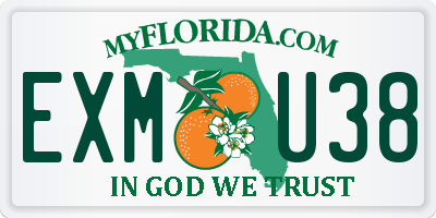 FL license plate EXMU38