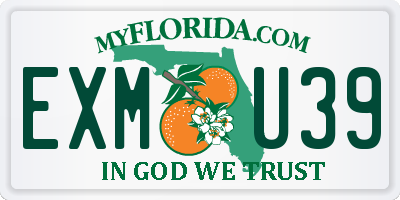 FL license plate EXMU39