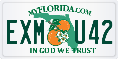 FL license plate EXMU42