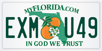FL license plate EXMU49