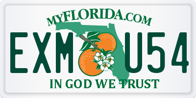 FL license plate EXMU54