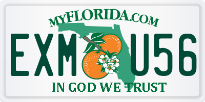FL license plate EXMU56