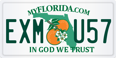 FL license plate EXMU57