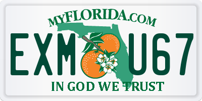 FL license plate EXMU67