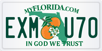 FL license plate EXMU70