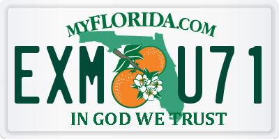 FL license plate EXMU71